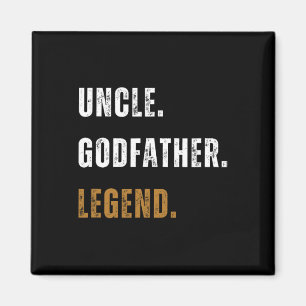 Vintage Uncle Godfather Legend Funny New Uncle Fat Magnet