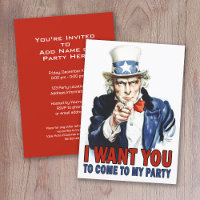 Vintage Uncle Sam - Come to my Party