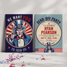 Vintage Uncle Sam US Military Going Away Party