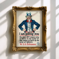 Vintage Uncle Sam World War I Army Poster