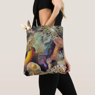 Vintage Underwater Sea Anemones by Ernst Haeckel Tote Bag