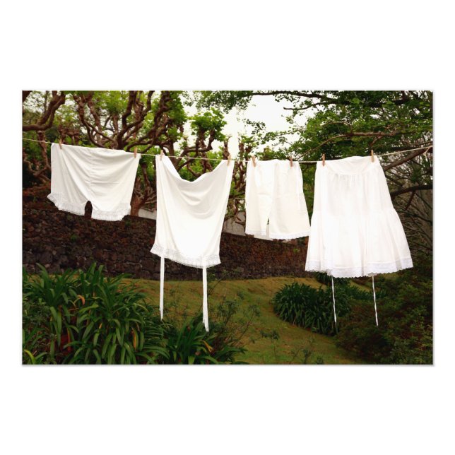 Vintage underwear laundry photo print (Front)