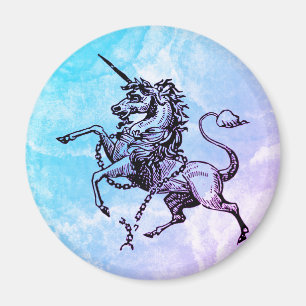 Vintage Unicorn Clouds Magnet