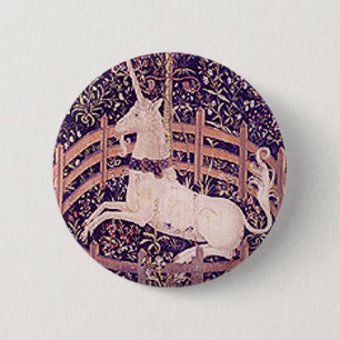 Vintage Unicorn In Captivity Tapestry 2 Inch Round Button