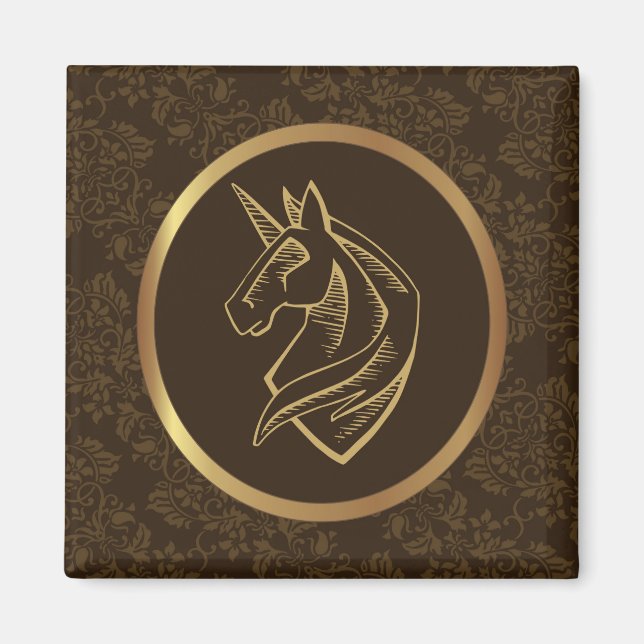 Vintage Unicorn Magnet (Front)