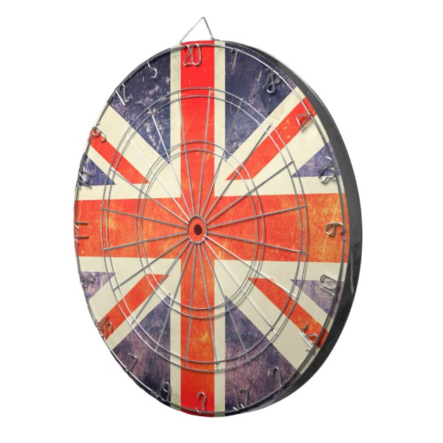 Vintage Union Jack flag Dartboard (Front Right)