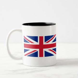 Vintage Union Jack Flag T-Shirt Two-Tone Coffee Mug