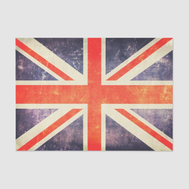 Vintage Union Jack flag Tissue Paper (Front)