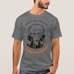 Vintage Union Worker GMB Against Privatisation T-Shirt
