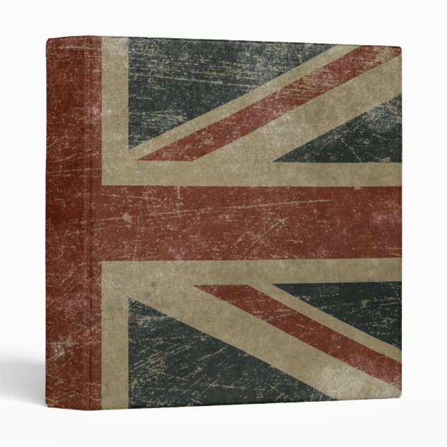 Vintage United Kingdom Flag Binder (Front/Spine)