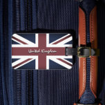 Vintage United Kingdom Luggage Tags, British Flag Tag<br><div class="desc">Luggage Tag: Vintage British Flag & United Kingdom holiday suitcase,  luggage tags - love my country,  travel,  national patriots / sports fans</div>