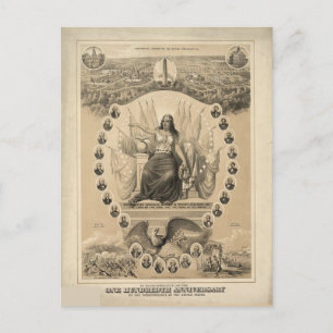 Vintage United States Centennial Souvenir Postcard