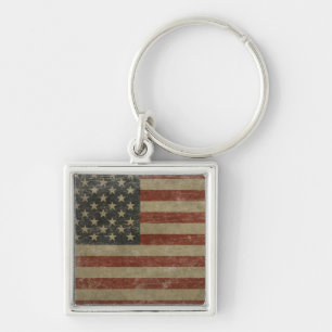 Vintage United States Flag Keychain
