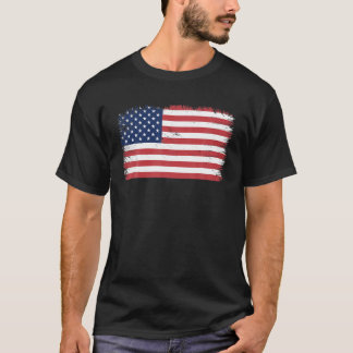 Vintage United States Of America Flag American 4 J T-Shirt