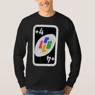 Vintage Uno Number 4 Cards Costume Halloween Match T-Shirt