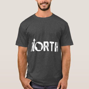 Vintage Up North Wisconsin Distressed Text T-Shirt