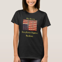 Vintage Upside Down American Flag Distressed