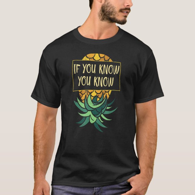 Vintage Upside Down Pineapple Subtle Swinger T-Shirt (Front)