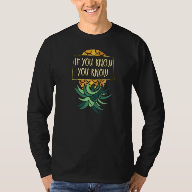 Vintage Upside Down Pineapple Subtle Swinger T-Shirt (Front)