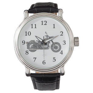 Vintage Ural Motorcycle Russian Motorbike Drawing Watch