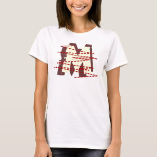 Vintage Urban Grunge Distressed Monogram Letter T-Shirt