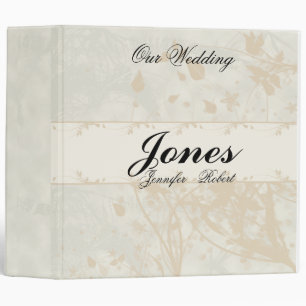 Vintage Urban in Ivory Charcoal Wedding Planner Binder