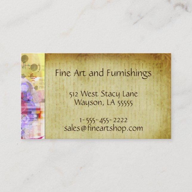 Vintage Urban Retro Business Card (Front)