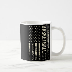 Vintage us american flag basketball premium  coffee mug