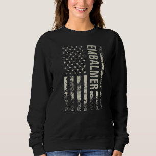 Vintage US American Flag Embalmer Premium Sweatshirt