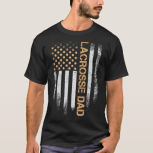 Vintage US American Flag Lacrosse Player T-Shirt