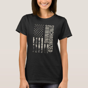 Vintage US American Flag Synchronized Swimming Pre T-Shirt