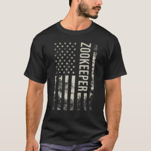 Vintage US American Flag Zookeeper T-Shirt