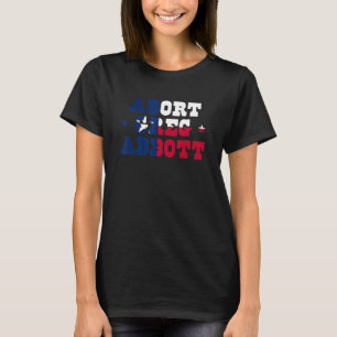 Vintage Us Flag Abort Greg Abbott Political T-Shirt