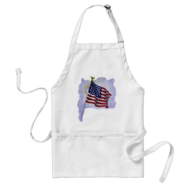 Vintage US Flag in Patriotic Colours Standard Apron (Front)
