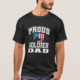Vintage US Flag My Dad My Soldier Hero Gift Proud T-Shirt