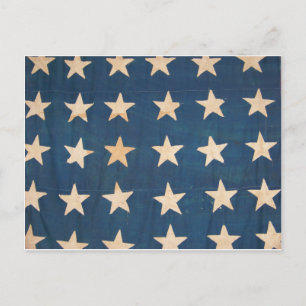 Vintage US Flag Stars Postcard