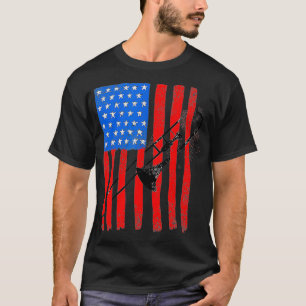 Vintage US Flag Trombone  Cute Trombonist Funny Ja T-Shirt