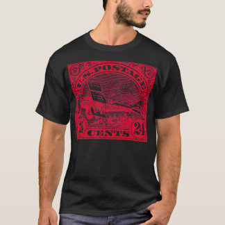 Vintage US Postage De Havilland Biplane Stamp Desi T-Shirt