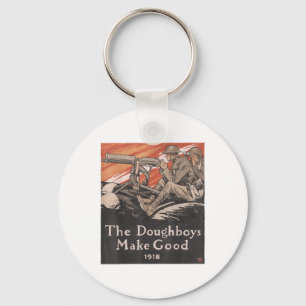 Vintage Us Propaganda Poster Usa Army World War Do Keychain
