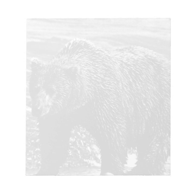 Vintage USA Alaska brown bear 1970 Notepad (Front)
