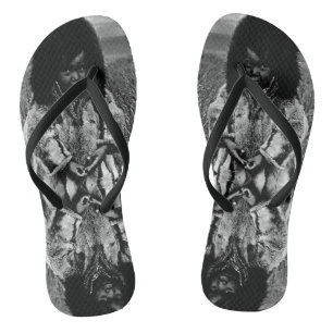 Vintage USA Alaska eskimo boy Flip Flops