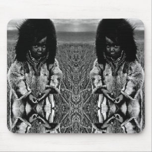 Vintage USA Alaska eskimo boy Mouse Pad