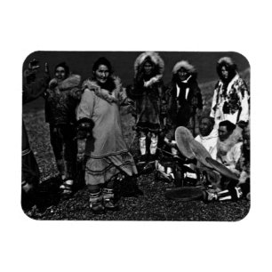 Vintage USA Alaska Eskimo dancers 1970 Magnet