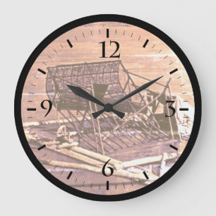 Vintage USA Alaska Yukon fish trap Watch Large Clock