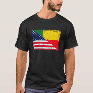 Vintage Usa American Benin Flag Patriotic T-Shirt