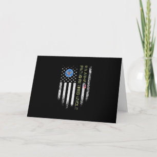 Vintage USA American Flag Army Veteran Proud Invitation
