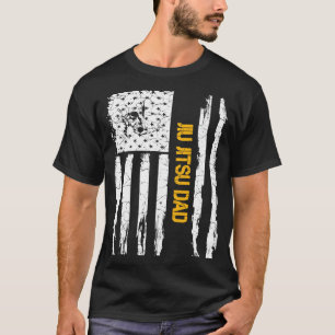 Vintage USA American Flag Brazilian Jiu Jitsu Dad  T-Shirt