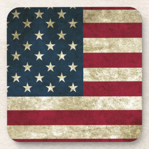 Vintage USA American Flag Coaster