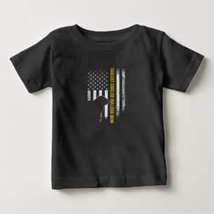 Vintage USA American Flag Coolest English Bulldog Baby T-Shirt