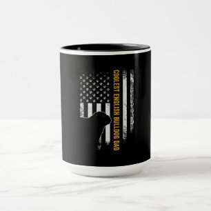 Vintage USA American Flag Coolest English Bulldog Mug